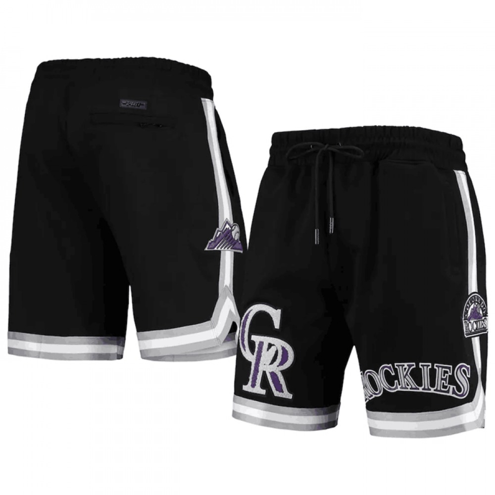 Men's Colorado Rockies Black Team Shorts Men's Colorado Rockies Black Team Shorts
