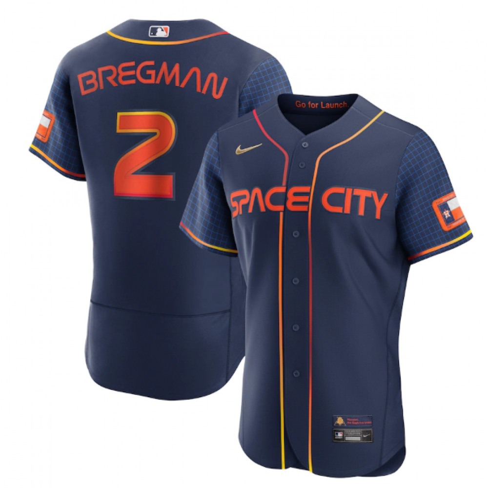 Men's Houston Astros #2 Alex Bregman 2022 Navy City Connect Flex Base Stitched Baseball Jersey Men's Houston Astros #2 Alex Bregman 2022 Navy City Connect Flex Base Stitched Baseball Jersey