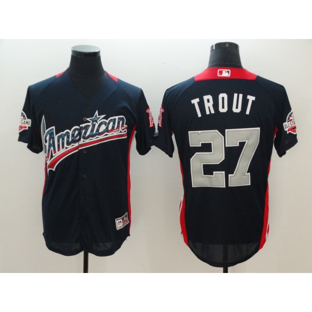 American League #27 Mike Trout Navy 2018 MLB All-Star Game Home Run Derby Jersey American League #27 Mike Trout Navy 2018 MLB All-Star Game Home Run Derby Jersey