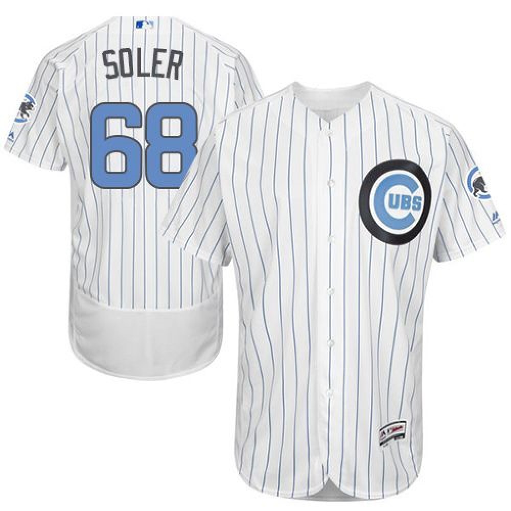 Cubs #68 Jorge Soler White(Blue Strip) Flexbase Authentic Collection 2016 Father's Day Stitched MLB Jersey Cubs #68 Jorge Soler White(Blue Strip) Flexbase Authentic Collection 2016 Father's Day Stitched MLB Jersey