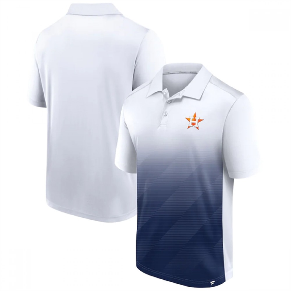 Men's Houston Astros White/Navy iconic Parameter Sublimated Polo Men's Houston Astros White/Navy iconic Parameter Sublimated Polo