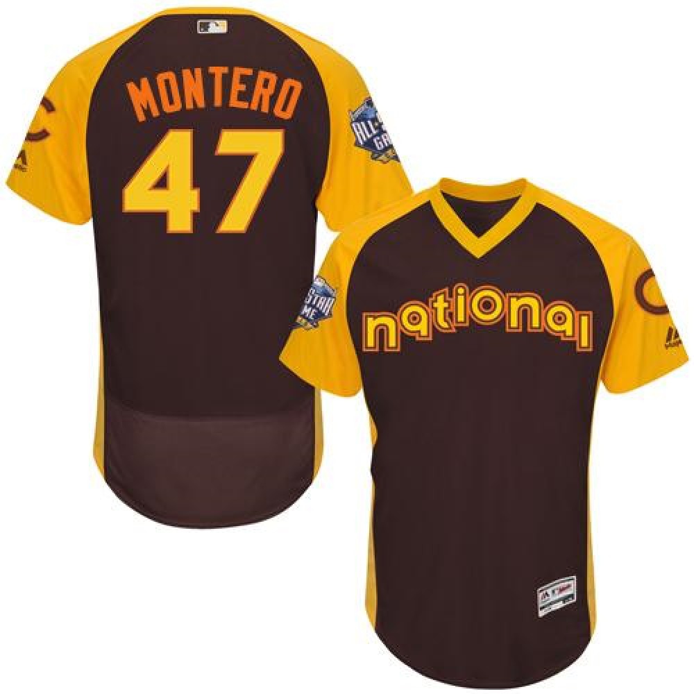 Cubs #47 Miguel Montero Brown Flexbase Authentic Collection 2016 All-Star National League Stitched MLB Jersey Cubs #47 Miguel Montero Brown Flexbase Authentic Collection 2016 All-Star National League Stitched MLB Jersey