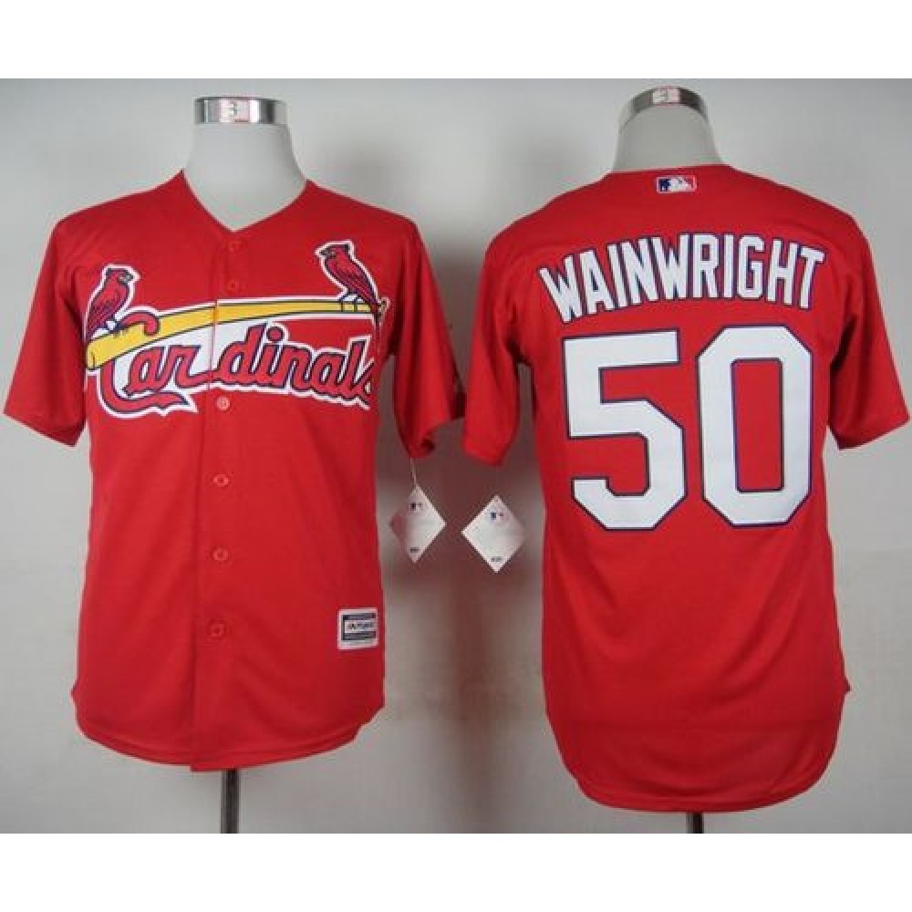 Cardinals #50 Adam Wainwright Red Cool Base Stitched MLB Jersey Cardinals #50 Adam Wainwright Red Cool Base Stitched MLB Jersey