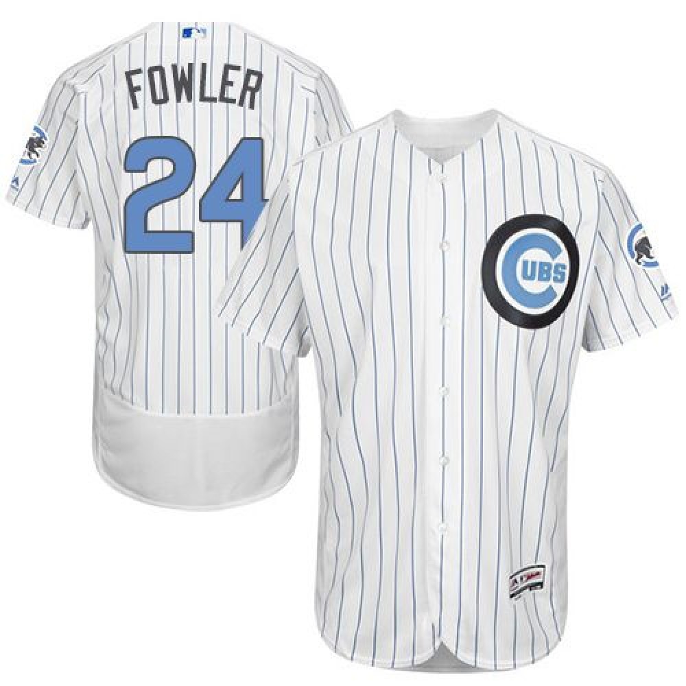 Cubs #24 Dexter Fowler White(Blue Strip) Flexbase Authentic Collection 2016 Father's Day Stitched MLB Jersey Cubs #24 Dexter Fowler White(Blue Strip) Flexbase Authentic Collection 2016 Father's Day Stitched MLB Jersey