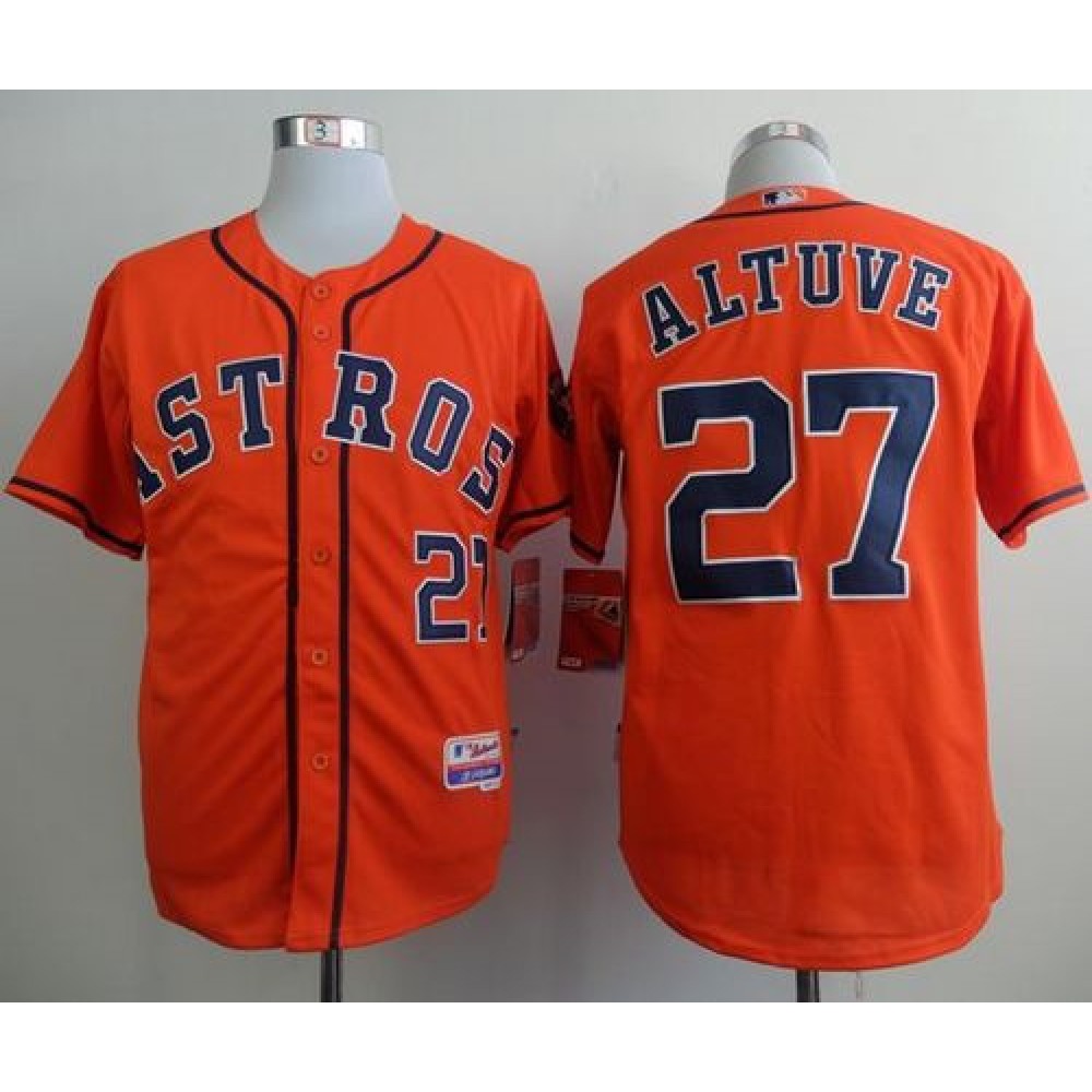Astros #27 Jose Altuve Orange Cool Base Stitched MLB Jersey Astros #27 Jose Altuve Orange Cool Base Stitched MLB Jersey