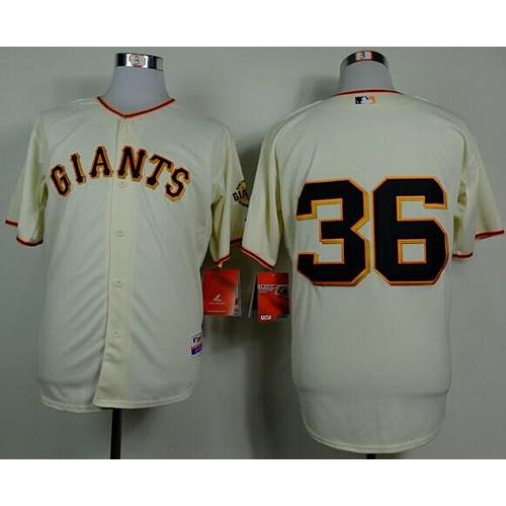 Giants #36 Gaylord Perry Cream Home Cool Base Stitched MLB Jersey