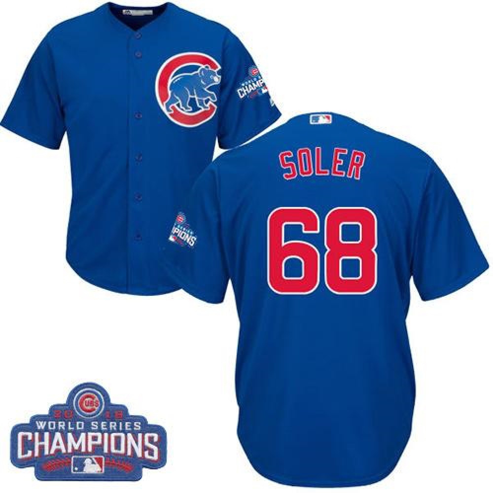 Cubs #68 Jorge Soler Blue Alternate 2016 World Series Champions Stitched Youth MLB Jersey Cubs #68 Jorge Soler Blue Alternate 2016 World Series Champions Stitched Youth MLB Jersey