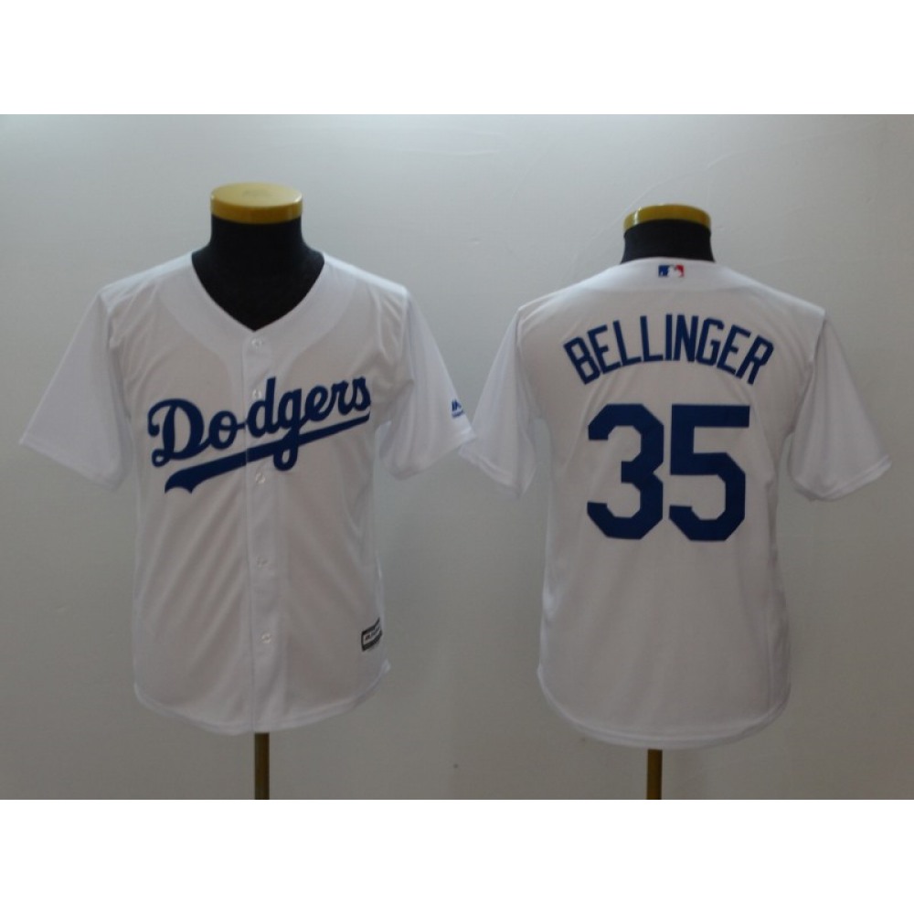 Youth Los Angeles Dodgers #35 Cody Bellinger White Cool Base Stitched MLB Jersey Youth Los Angeles Dodgers #35 Cody Bellinger White Cool Base Stitched MLB Jersey