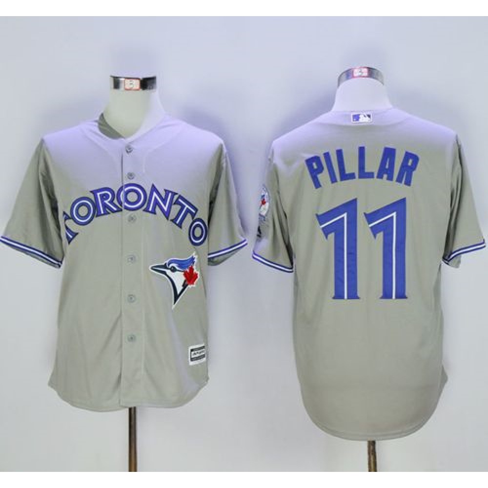 Blue Jays #11 Kevin Pillar Grey New Cool Base 40th Anniversary Stitched MLB Jersey Blue Jays #11 Kevin Pillar Grey New Cool Base 40th Anniversary Stitched MLB Jersey
