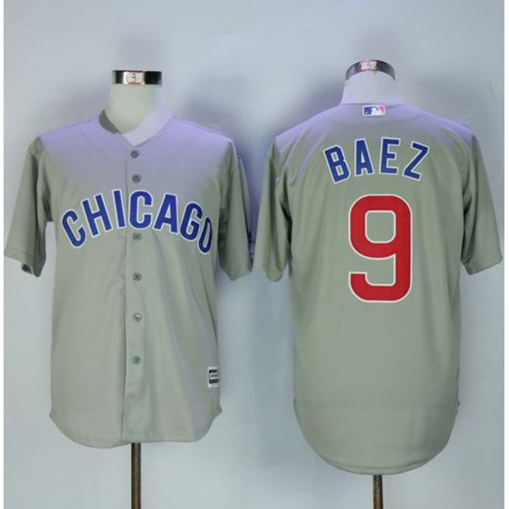 Cubs #9 Javier Baez Grey New Cool Base Stitched MLB Jersey