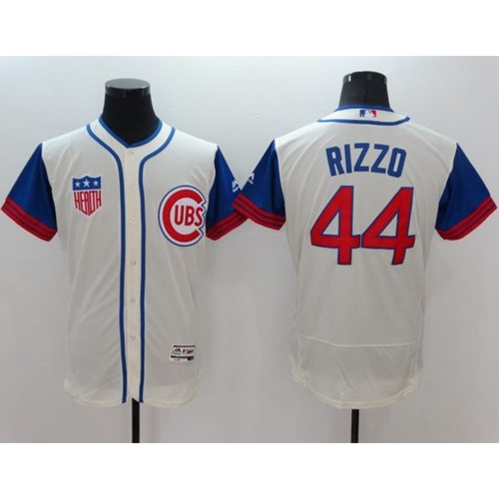 Cubs #44 Anthony Rizzo Cream/Blue Flexbase Authentic Collection 1942 Turn Back The Clock Stitched MLB Jersey Cubs #44 Anthony Rizzo Cream/Blue Flexbase Authentic Collection 1942 Turn Back The Clock Stitched MLB Jersey
