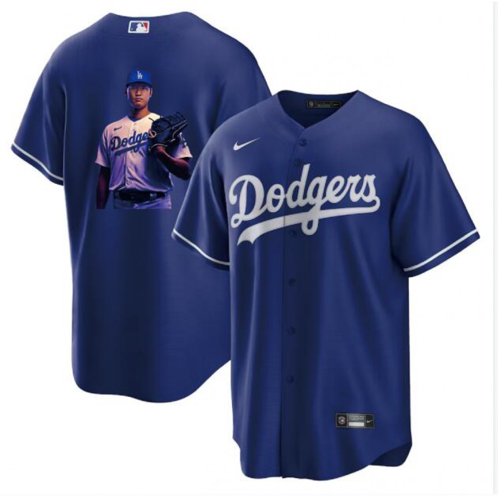 Men's Los Angeles Dodgers #17 Shohei Ohtani Blue Big Logo Cool Base Stitched Jersey Men's Los Angeles Dodgers #17 Shohei Ohtani Blue Big Logo Cool Base Stitched Jersey