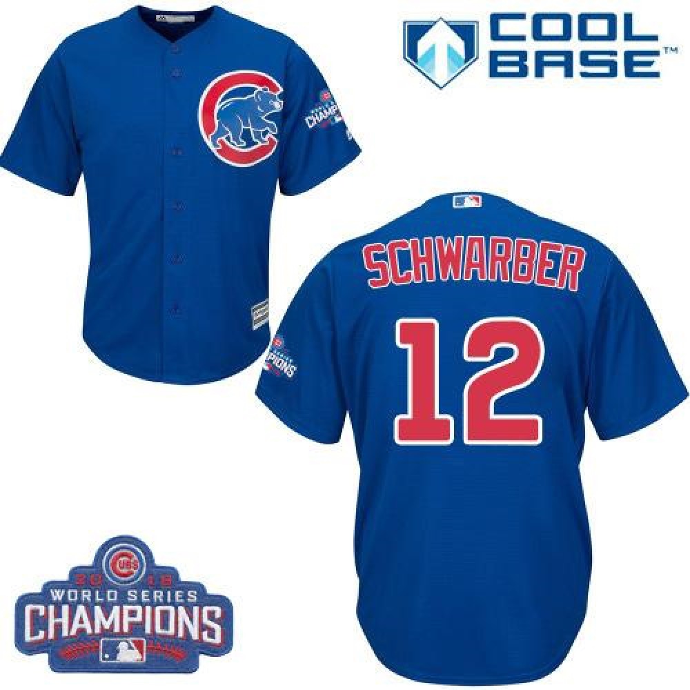Cubs #12 Kyle Schwarber Blue Alternate 2016 World Series Champions Stitched Youth MLB Jersey Cubs #12 Kyle Schwarber Blue Alternate 2016 World Series Champions Stitched Youth MLB Jersey