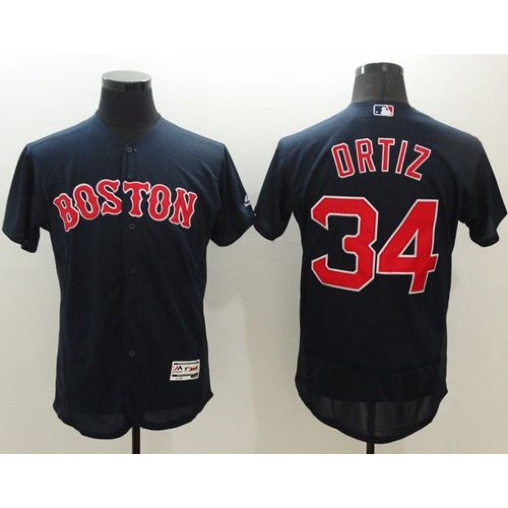 Red Sox #34 David Ortiz Navy Blue Flexbase Authentic Collection Stitched MLB Jersey Red Sox #34 David Ortiz Navy Blue Flexbase Authentic Collection Stitched MLB Jersey