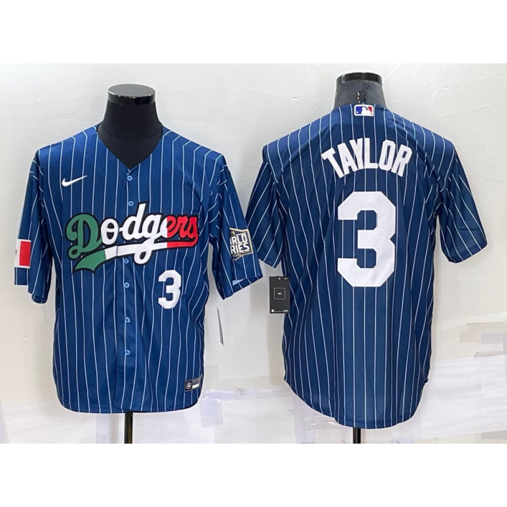 Men's Los Angeles Dodgers #3 Chris Taylor Navy Mexico World Series Cool Base Stitched Baseball Jersey Men's Los Angeles Dodgers #3 Chris Taylor Navy Mexico World Series Cool Base Stitched Baseball Jersey