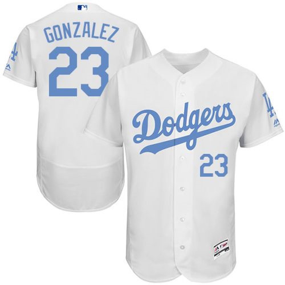 Dodgers #23 Adrian Gonzalez White Flexbase Authentic Collection 2016 Father's Day Stitched MLB Jersey Dodgers #23 Adrian Gonzalez White Flexbase Authentic Collection 2016 Father's Day Stitched MLB Jersey