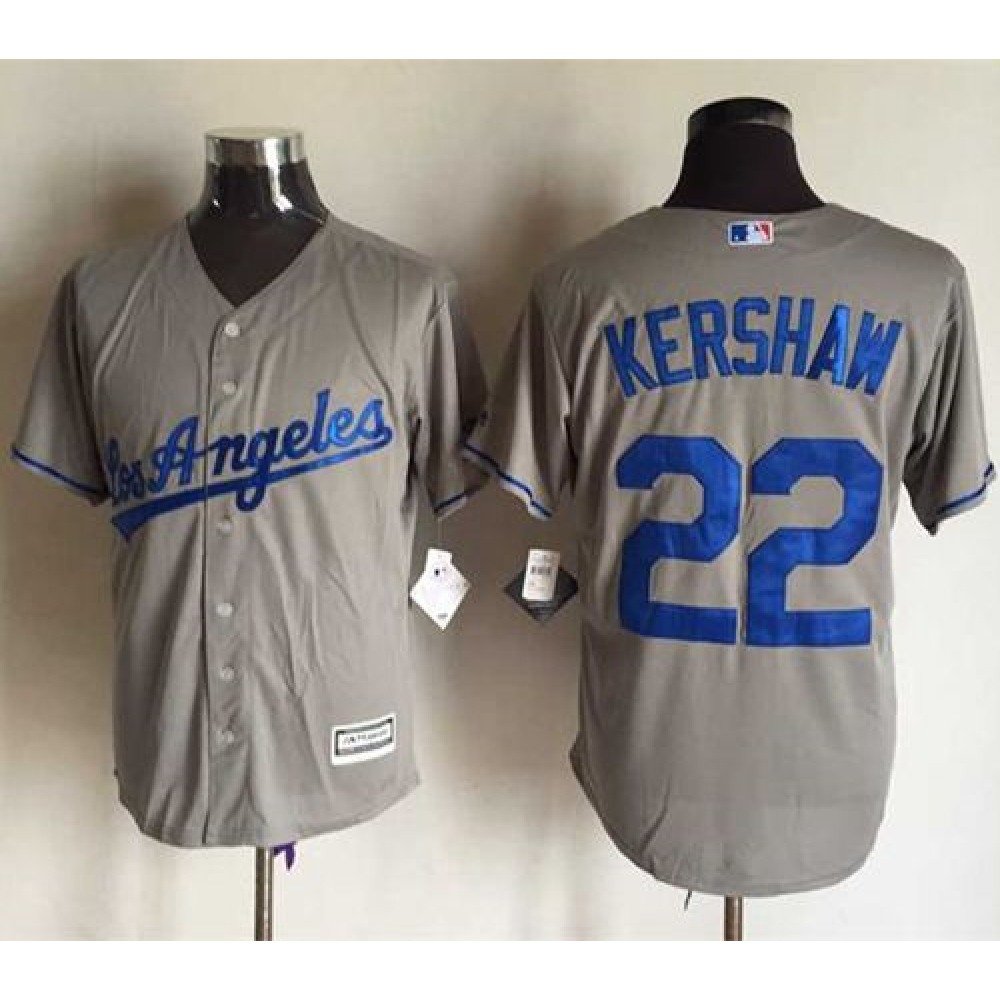 Dodgers #22 Clayton Kershaw Grey New Cool Base Stitched MLB Jersey Dodgers #22 Clayton Kershaw Grey New Cool Base Stitched MLB Jersey