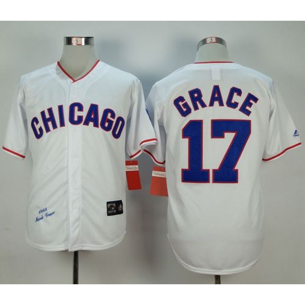 Mitchell And Ness 1988 Cubs #17 Mark Grace White Stitched MLB Jersey Mitchell And Ness 1988 Cubs #17 Mark Grace White Stitched MLB Jersey