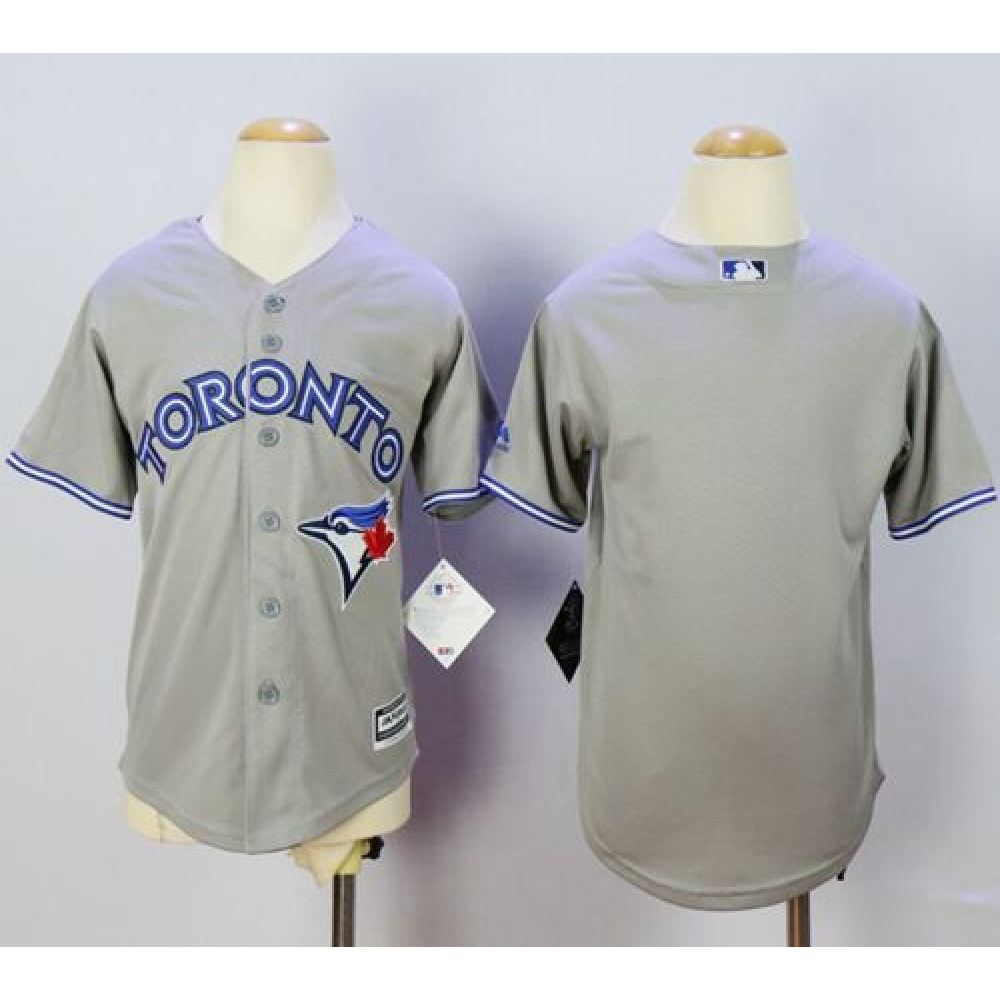Blue Jays Blank Grey Cool Base Stitched Youth MLB Jersey Blue Jays Blank Grey Cool Base Stitched Youth MLB Jersey