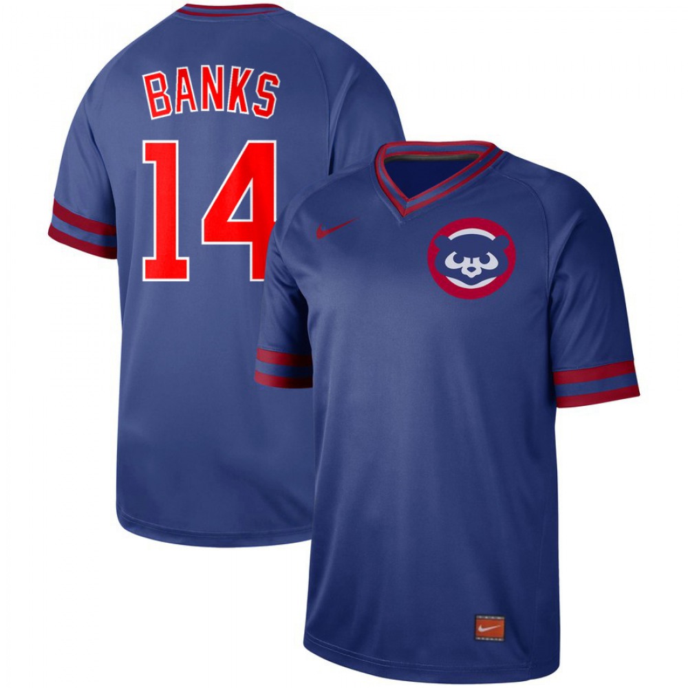 Men's Chicago Cubs #14 Ernie Banks Royal Cooperstown Collection Legend Stitched MLB Jersey Men's Chicago Cubs #14 Ernie Banks Royal Cooperstown Collection Legend Stitched MLB Jersey