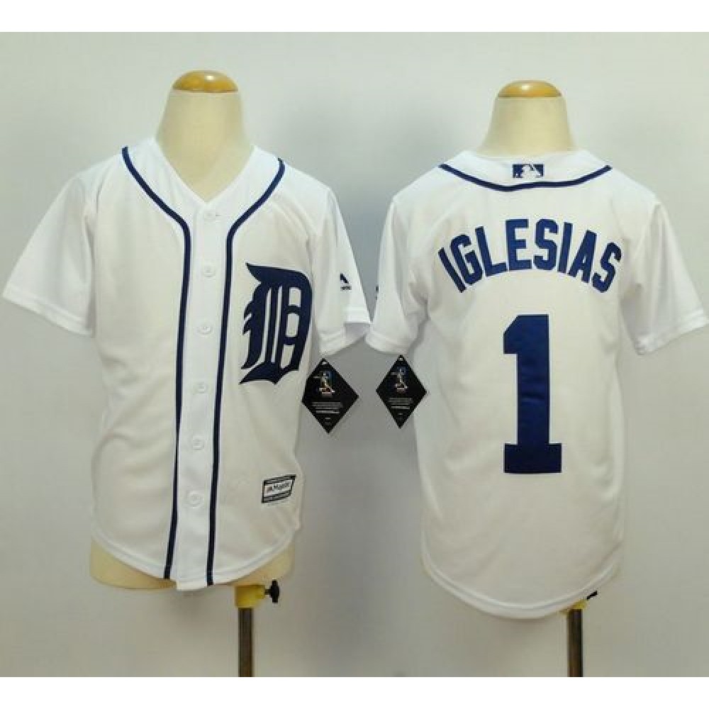 Tigers #1 Jose iglesias White Cool Base Stitched Youth MLB Jersey Tigers #1 Jose iglesias White Cool Base Stitched Youth MLB Jersey