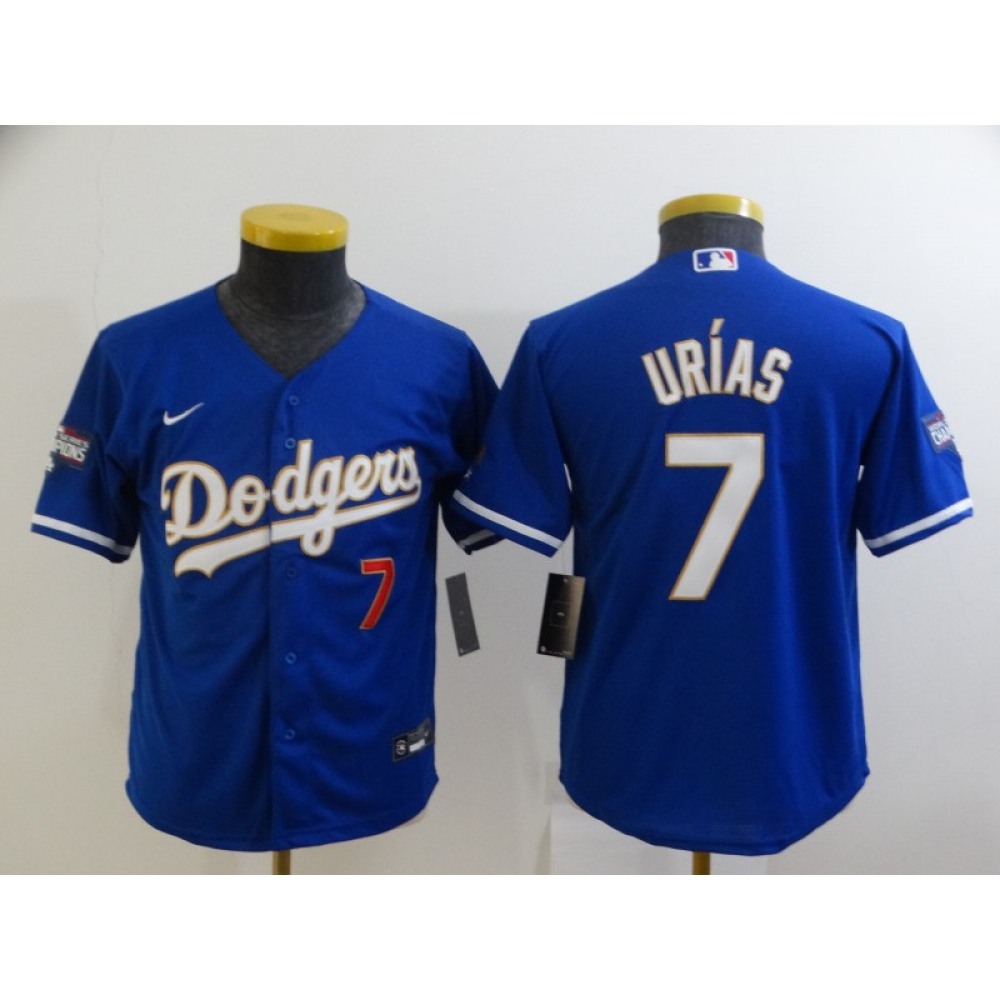 Youth Los Angeles Dodgers #7 Julio Urias Royal Cool Base Stitched Baseball Jersey Youth Los Angeles Dodgers #7 Julio Urias Royal Cool Base Stitched Baseball Jersey