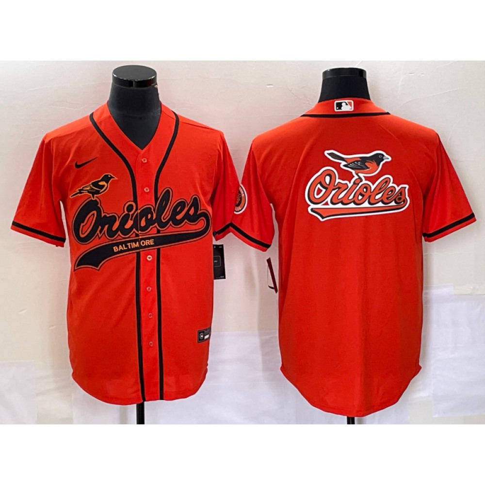 Men's Baltimore Orioles Orange Team Big Logo Cool Base Stitched Jersey Men's Baltimore Orioles Orange Team Big Logo Cool Base Stitched Jersey