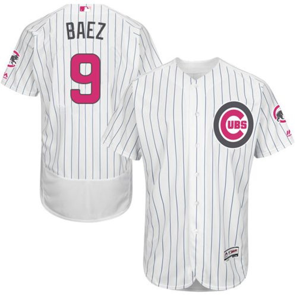 Cubs #9 Javier Baez White(Blue Strip) Flexbase Authentic Collection 2016 Mother's Day Stitched MLB Jersey Cubs #9 Javier Baez White(Blue Strip) Flexbase Authentic Collection 2016 Mother's Day Stitched MLB Jersey
