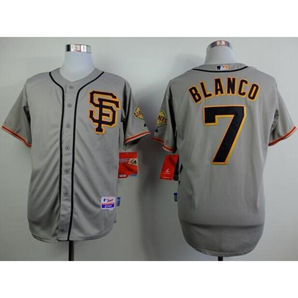 Giants #7 Gregor Blanco Grey Road 2 Cool Base Stitched MLB Jersey Giants #7 Gregor Blanco Grey Road 2 Cool Base Stitched MLB Jersey