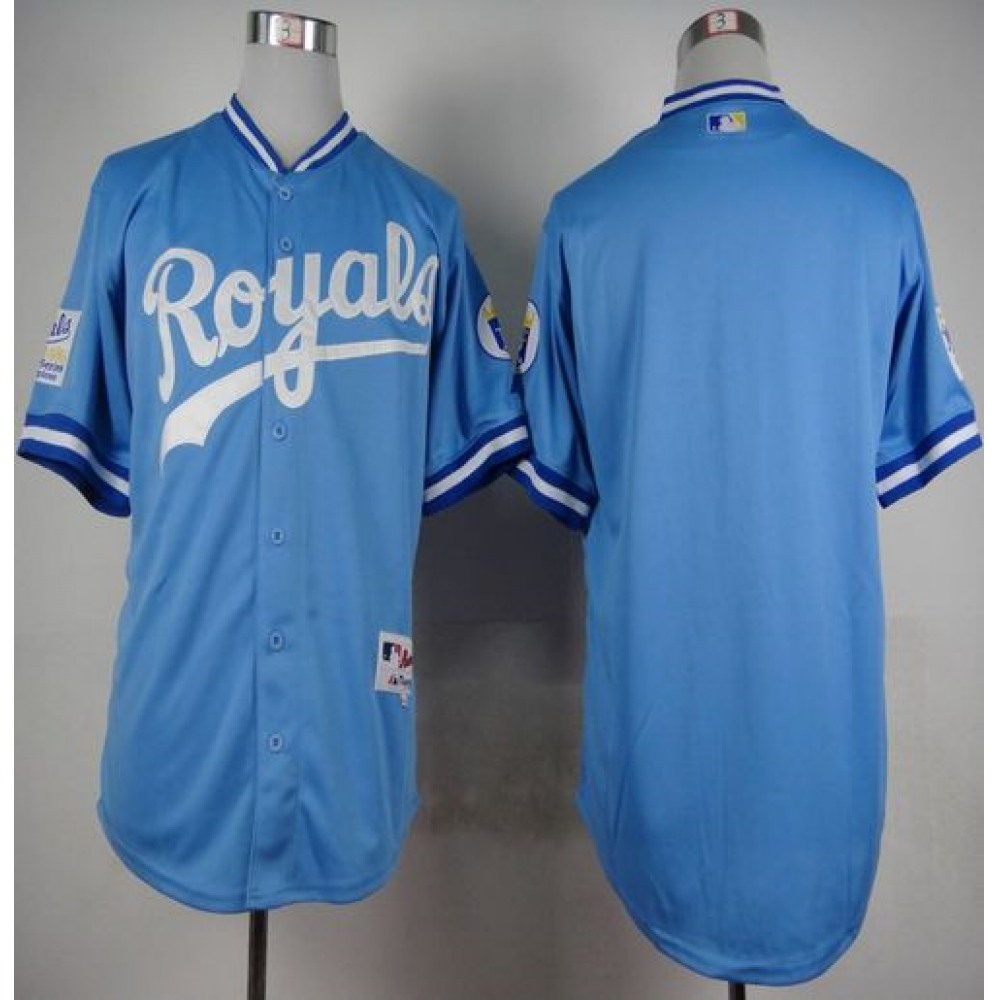Royals Blank Light Blue 1985 Turn Back The Clock Stitched MLB Jersey Royals Blank Light Blue 1985 Turn Back The Clock Stitched MLB Jersey