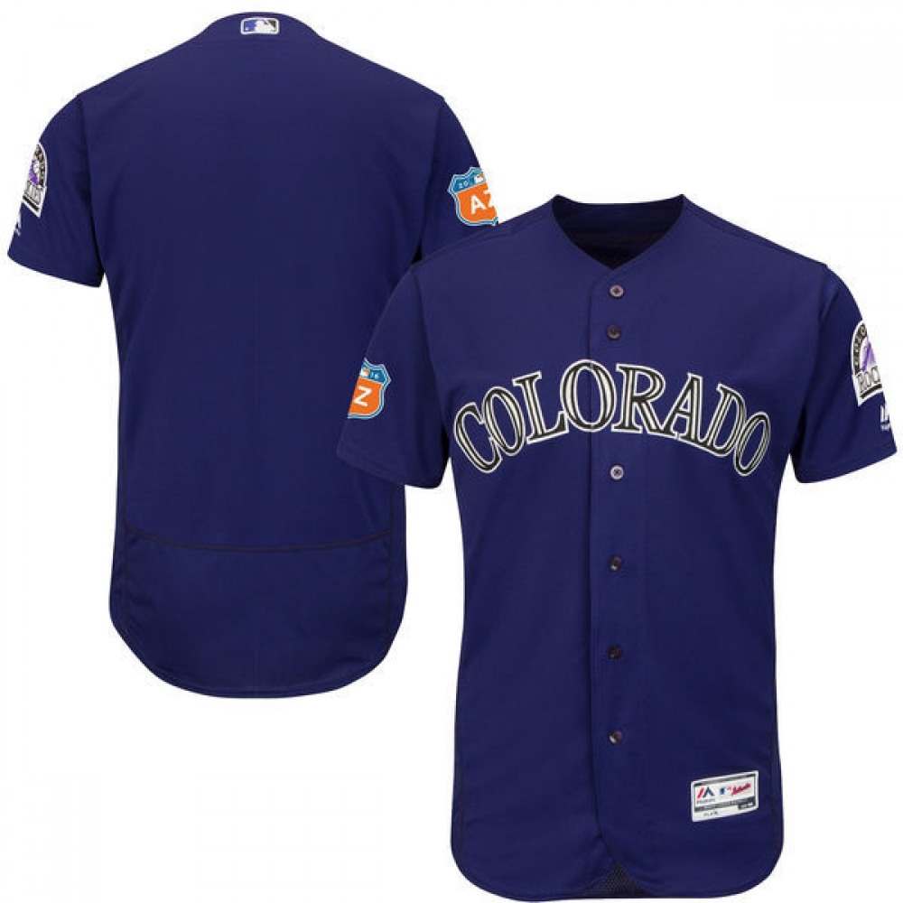Men's Colorado Rockies Majestic Alternate Purple 2016 Spring Training Flex Base Authentic Collection Team Stitched MLB Jersey Men's Colorado Rockies Majestic Alternate Purple 2016 Spring Training Flex Base Authentic Collection Team Stitched MLB Jersey