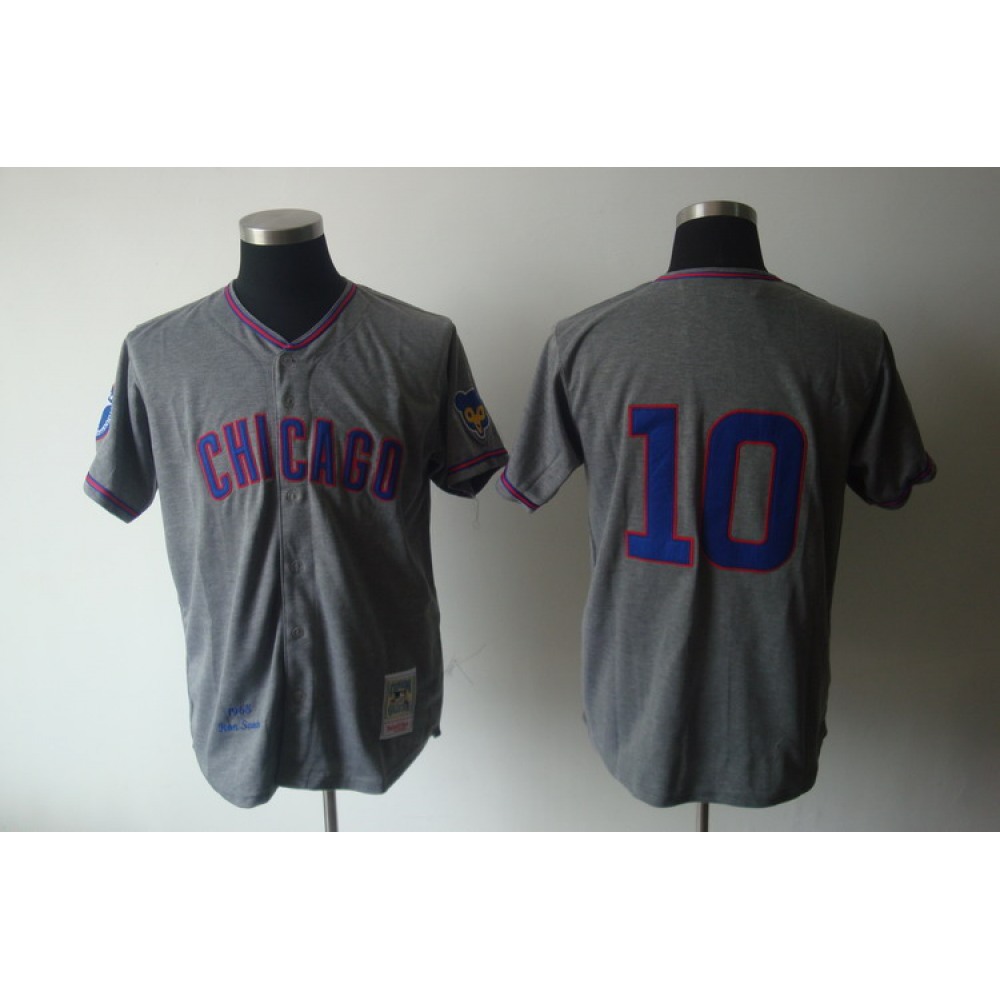 Mitchell And Ness 1968 Cubs #10 Ron Santo Grey Stitched Throwback MLB Jersey Mitchell And Ness 1968 Cubs #10 Ron Santo Grey Stitched Throwback MLB Jersey