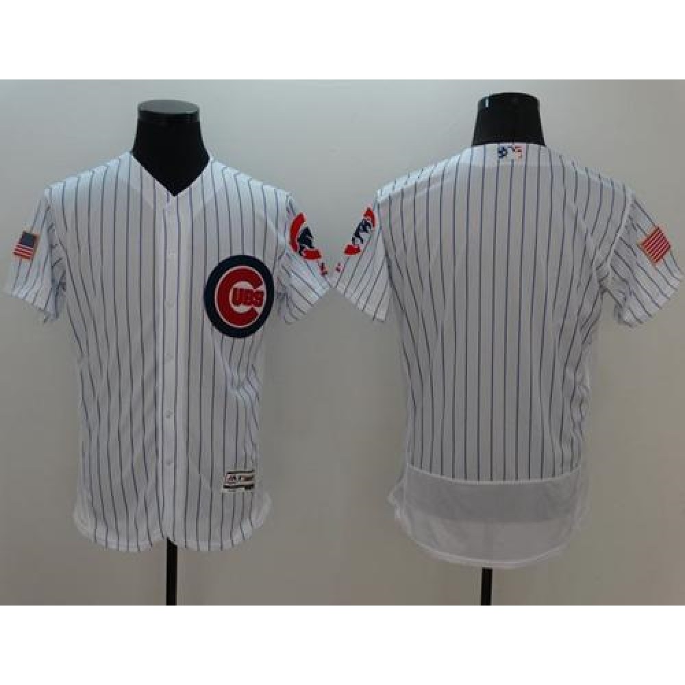 Cubs Blank White Fashion Stars & Stripes Flexbase Authentic Stitched MLB Jersey Cubs Blank White Fashion Stars & Stripes Flexbase Authentic Stitched MLB Jersey