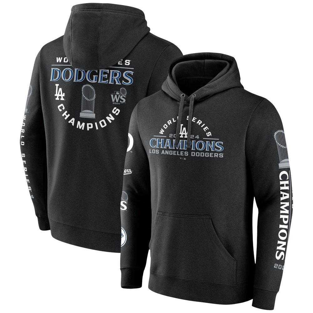 Men's Los Angeles Dodgers Black 2024 World Series Champions Hoodie Men's Los Angeles Dodgers Black 2024 World Series Champions Hoodie
