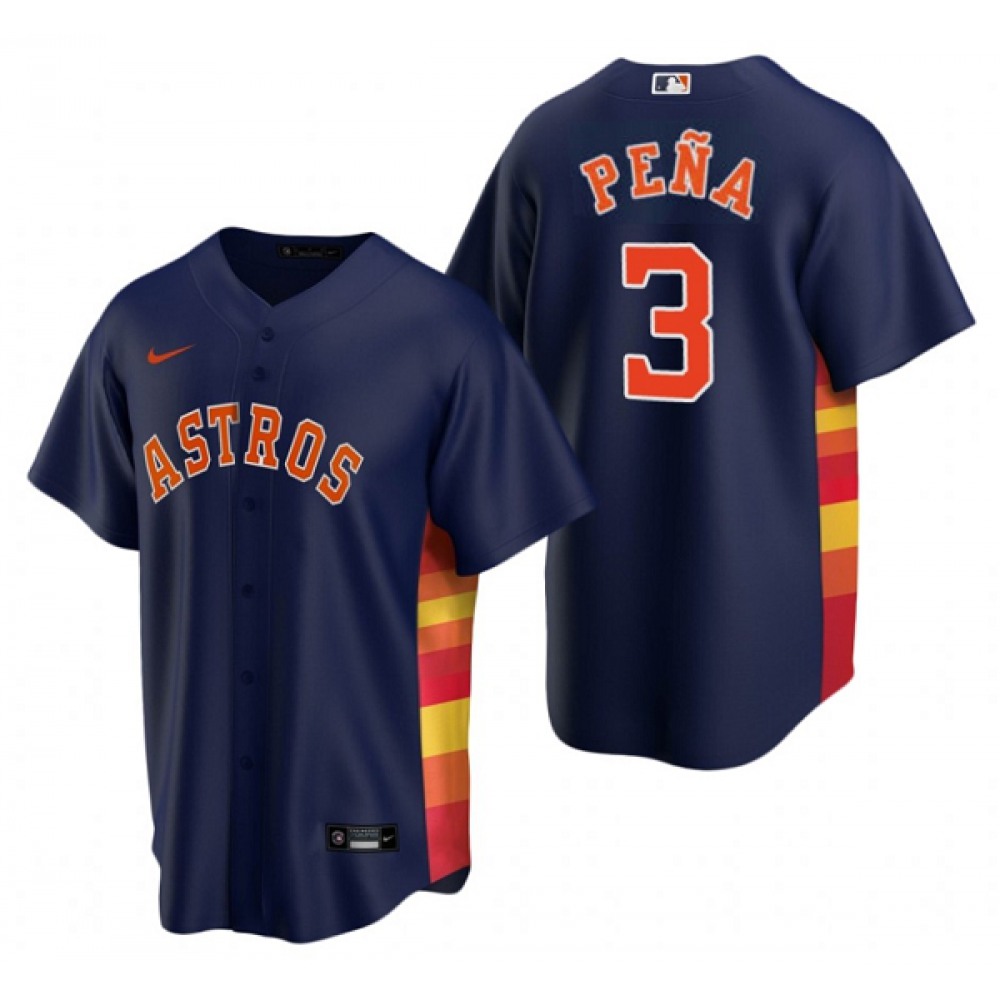 Men's Houston Astros #3 Jeremy Pena Navy Cool Base Stitched Jersey Men's Houston Astros #3 Jeremy Pena Navy Cool Base Stitched Jersey