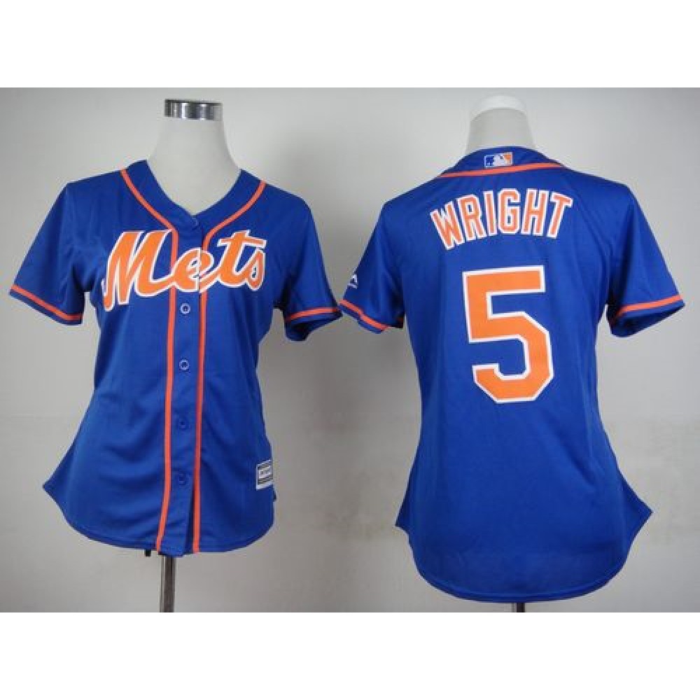 Mets #5 David Wright Blue Alternate Women's Stitched MLB Jersey Mets #5 David Wright Blue Alternate Women's Stitched MLB Jersey