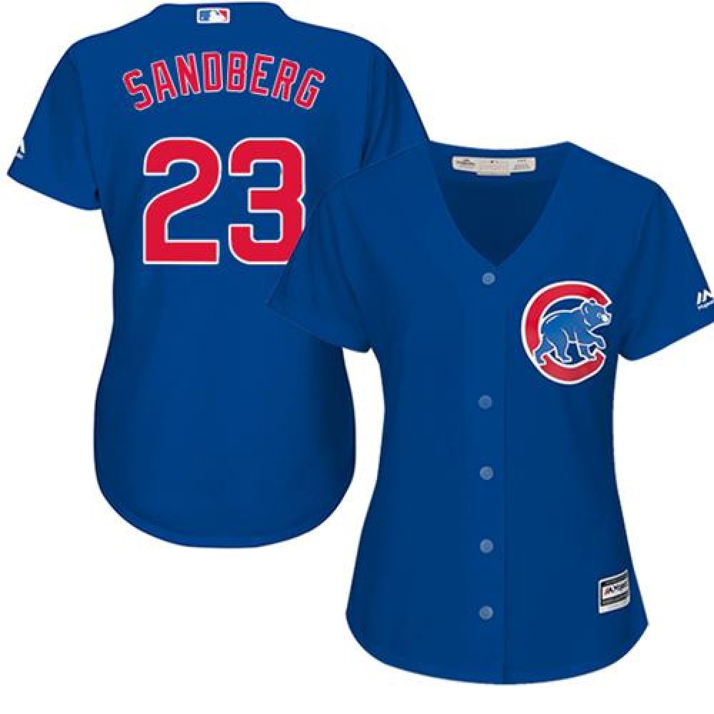 Cubs #23 Ryne Sandberg Blue Alternate Women's Stitched MLB Jersey Cubs #23 Ryne Sandberg Blue Alternate Women's Stitched MLB Jersey