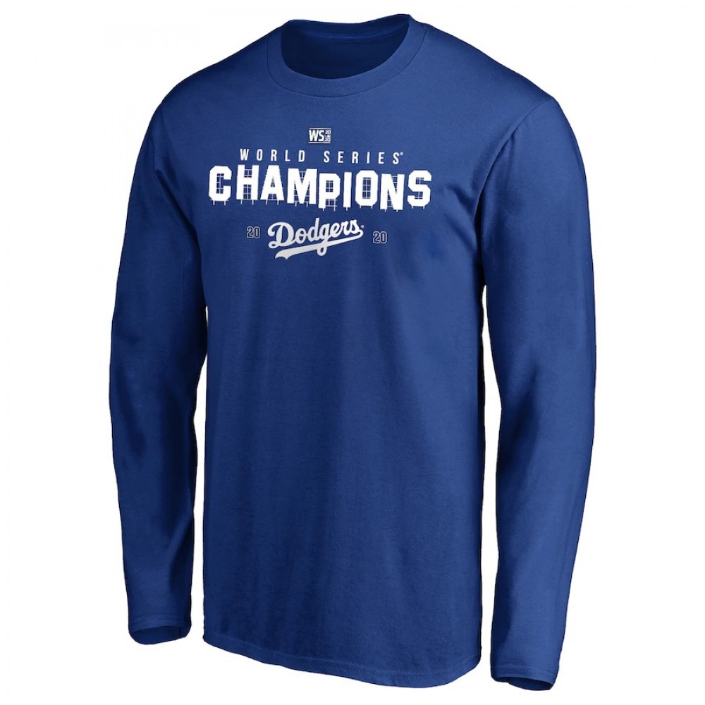 Men's Los Angeles Dodgers Royal 2020 World Series Champions Long Sleeve T-Shirt Men's Los Angeles Dodgers Royal 2020 World Series Champions Long Sleeve T-Shirt