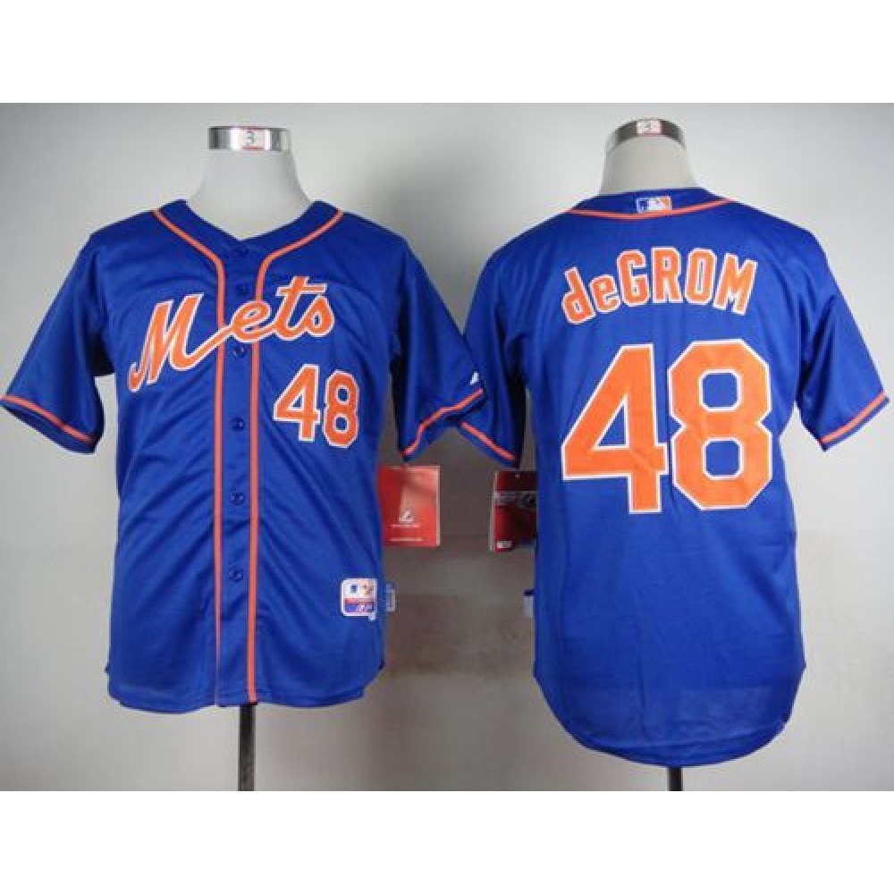 Mets #48 Jacob DeGrom Blue Alternate Home Cool Base Stitched MLB Jersey Mets #48 Jacob DeGrom Blue Alternate Home Cool Base Stitched MLB Jersey