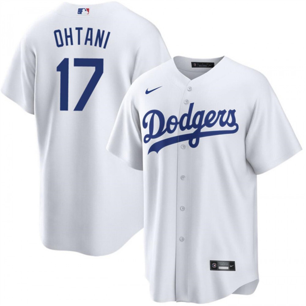 Men's Los Angeles Dodgers #17 Shohei Ohtani White Cool Base Stitched Jersey Men's Los Angeles Dodgers #17 Shohei Ohtani White Cool Base Stitched Jersey