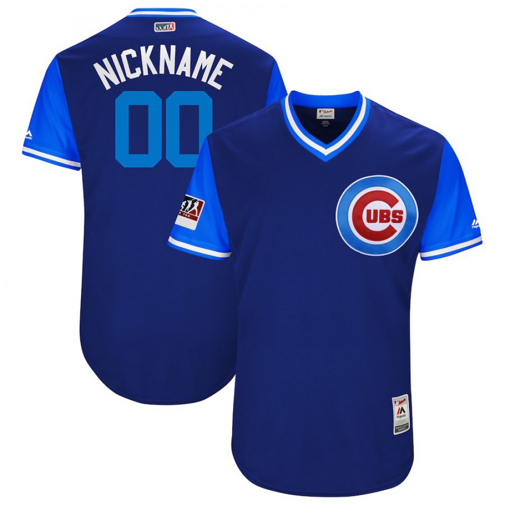 Men's Chicago Cubs Majestic Royal/Light Blue 2018 Players' Weekend Authentic Pick-A-Player Roster Stitched MLB Jersey Men's Chicago Cubs Majestic Royal/Light Blue 2018 Players' Weekend Authentic Pick-A-Player Roster Stitched MLB Jersey