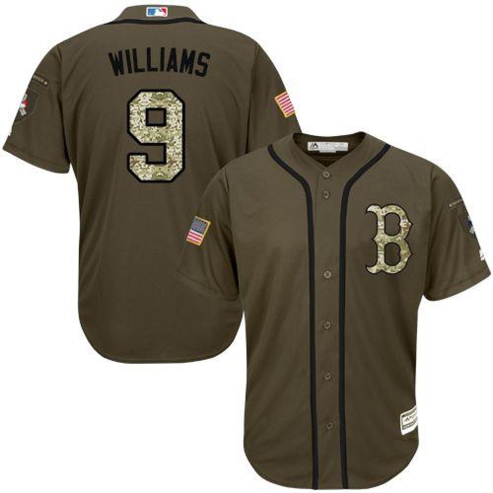 Red Sox #9 Ted Williams Green Salute to Service Stitched MLB Jersey Red Sox #9 Ted Williams Green Salute to Service Stitched MLB Jersey