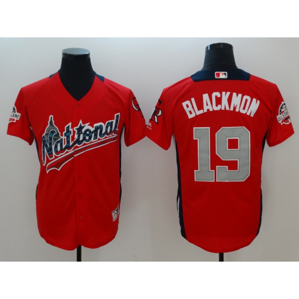 National League #19 Charlie Blackmon Red 2018 MLB All-Star Game Home Run Derby Jersey National League #19 Charlie Blackmon Red 2018 MLB All-Star Game Home Run Derby Jersey