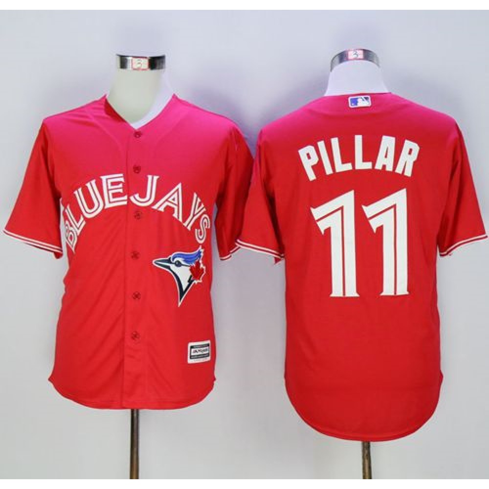 Blue Jays #11 Kevin Pillar Red New Cool Base 40th Anniversary Stitched MLB Jersey Blue Jays #11 Kevin Pillar Red New Cool Base 40th Anniversary Stitched MLB Jersey