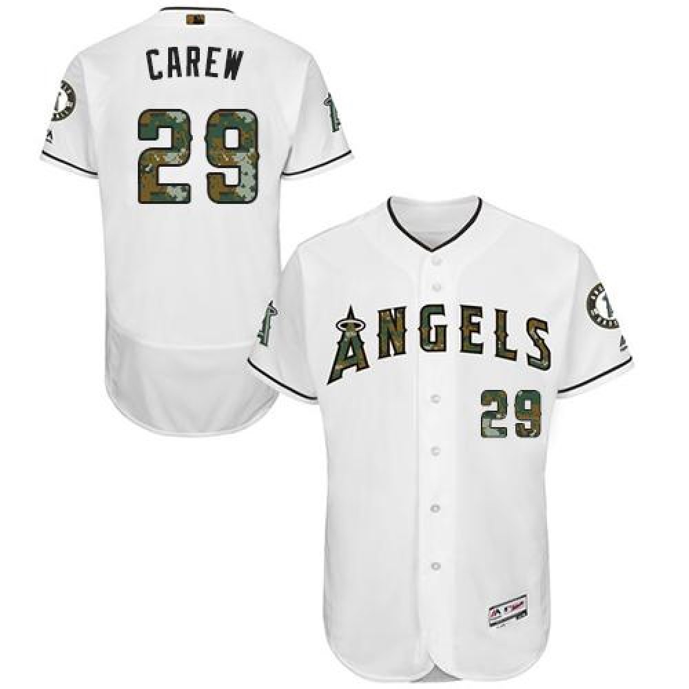 Angels of Anaheim #29 Rod Carew White Flexbase Authentic Collection 2016 Memorial Day Stitched MLB Jersey Angels of Anaheim #29 Rod Carew White Flexbase Authentic Collection 2016 Memorial Day Stitched MLB Jersey
