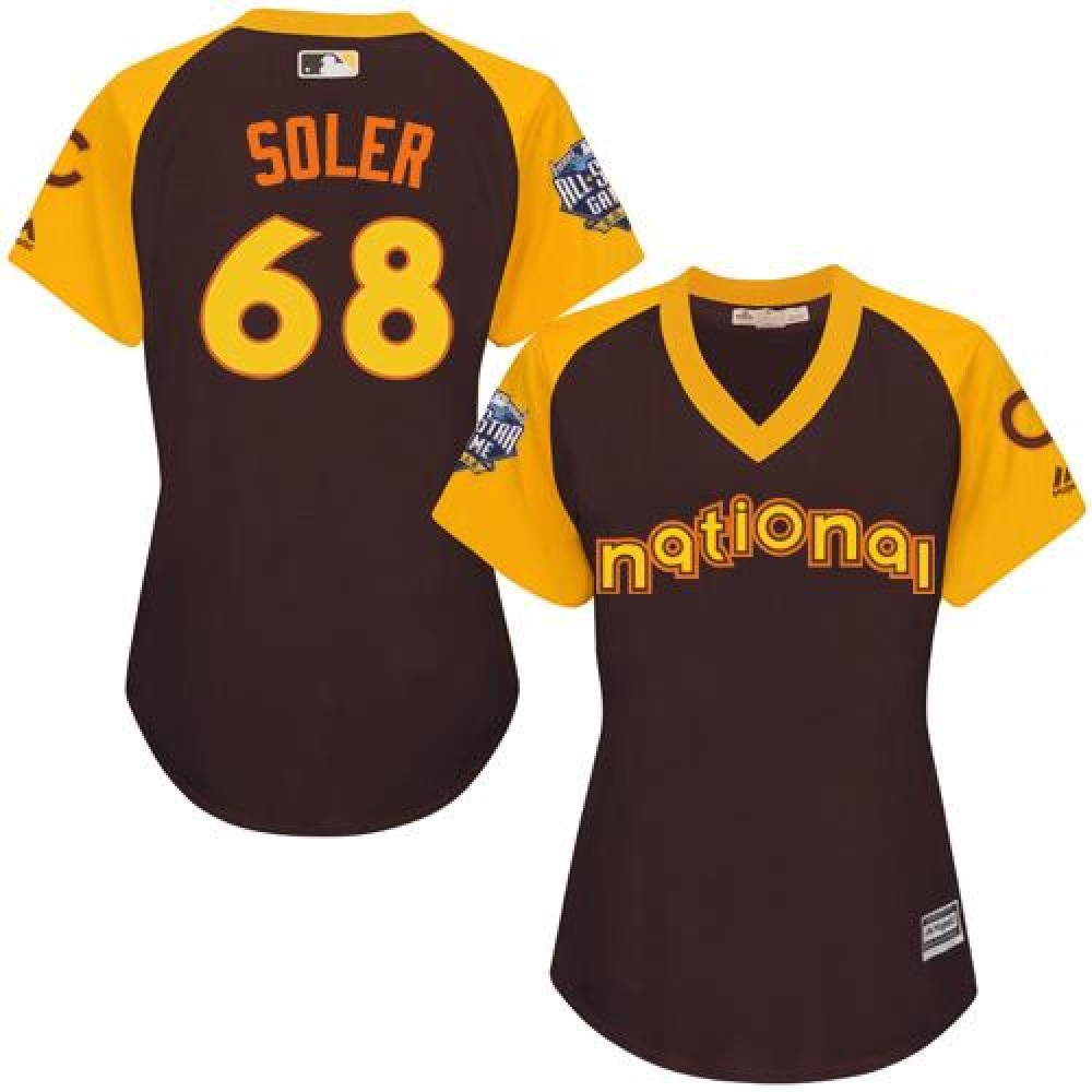 Cubs #68 Jorge Soler Brown 2016 All-Star National League Women's Stitched MLB Jersey Cubs #68 Jorge Soler Brown 2016 All-Star National League Women's Stitched MLB Jersey