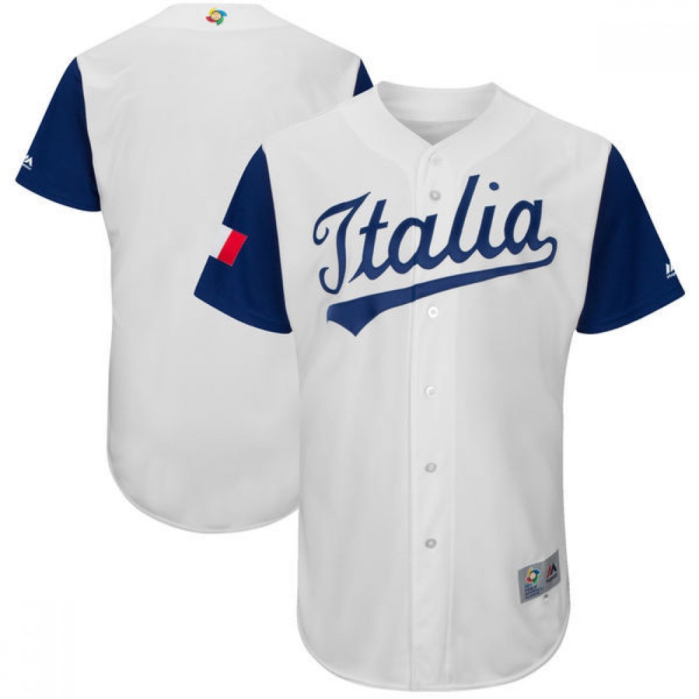 Men's italy Baseball Majestic White 2017 World Baseball Classic Team Stitched WBC Jersey Men's italy Baseball Majestic White 2017 World Baseball Classic Team Stitched WBC Jersey
