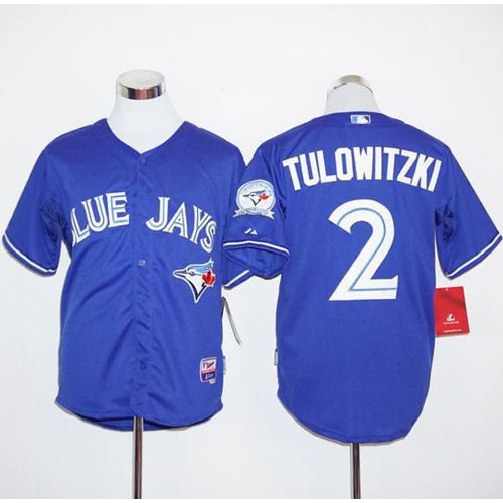 Blue Jays #2 Troy Tulowitzki Blue Alternate Cool Base Stitched MLB Jersey Blue Jays #2 Troy Tulowitzki Blue Alternate Cool Base Stitched MLB Jersey