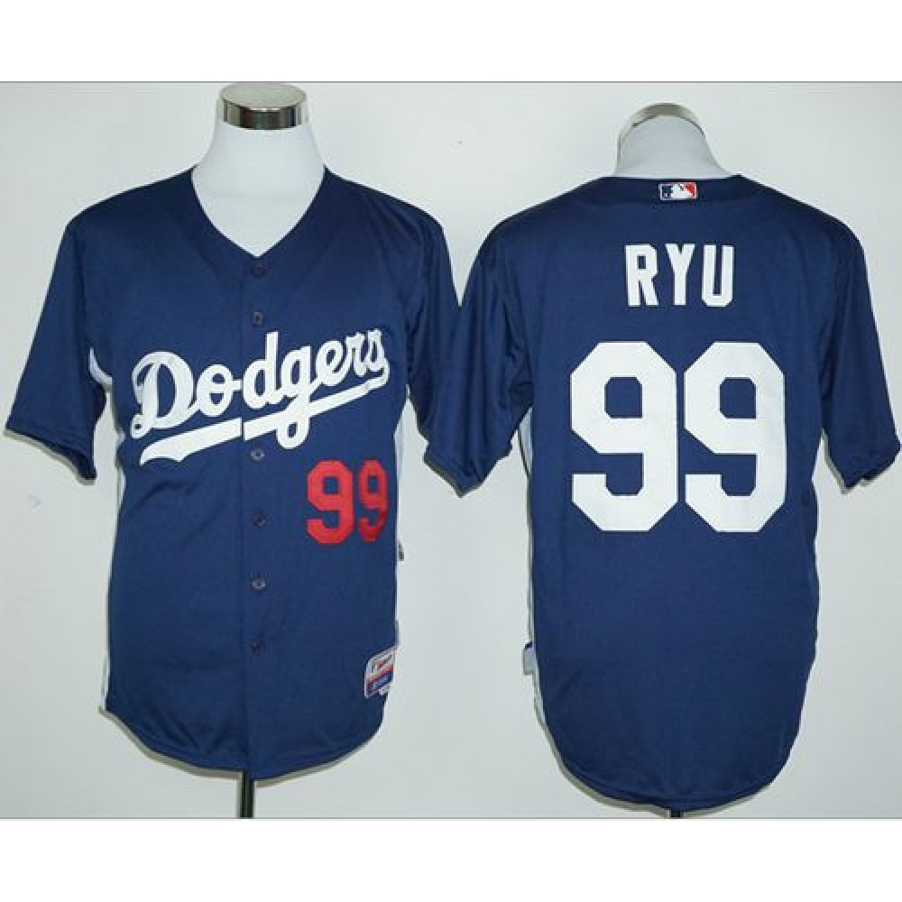 Dodgers #99 Hyun-Jin Ryu Navy Blue Cooperstown Stitched MLB Jersey Dodgers #99 Hyun-Jin Ryu Navy Blue Cooperstown Stitched MLB Jersey