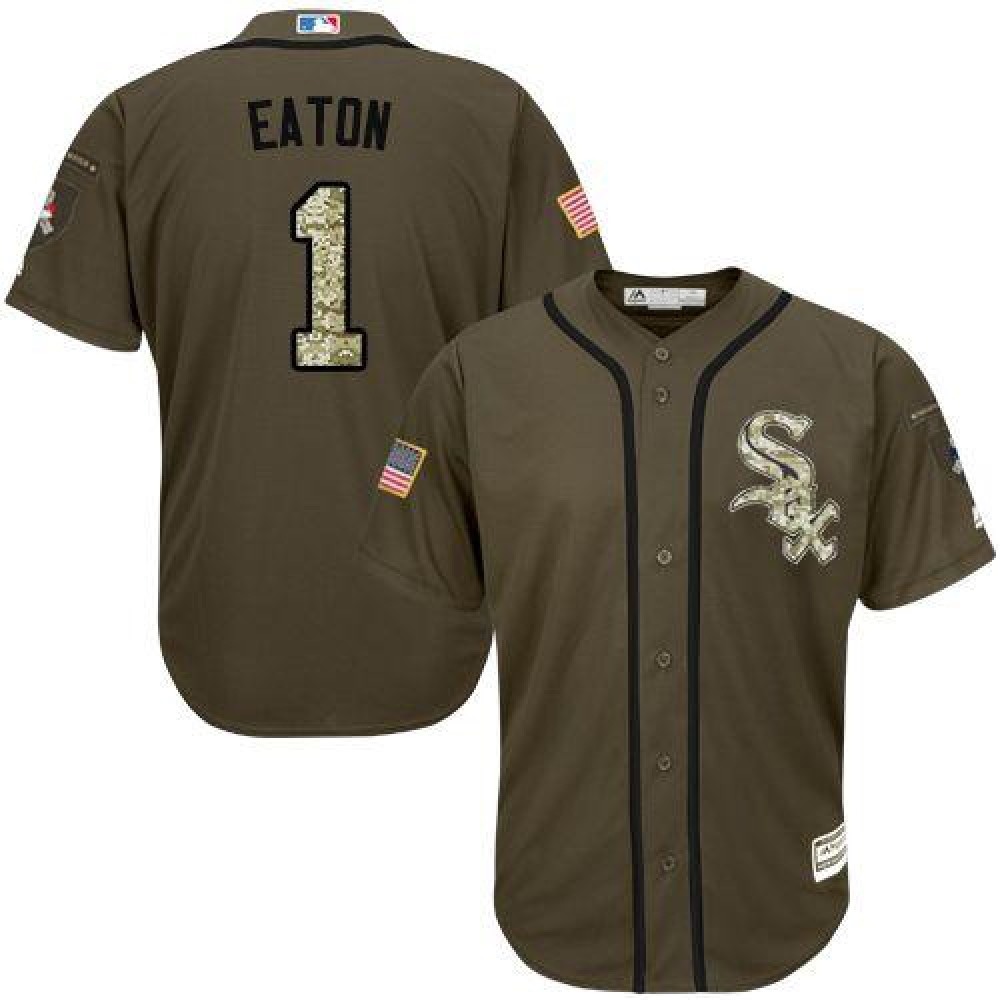 White Sox #1 Adam Eaton Green Salute to Service Stitched MLB Jersey White Sox #1 Adam Eaton Green Salute to Service Stitched MLB Jersey